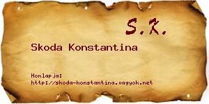 Skoda Konstantina névjegykártya